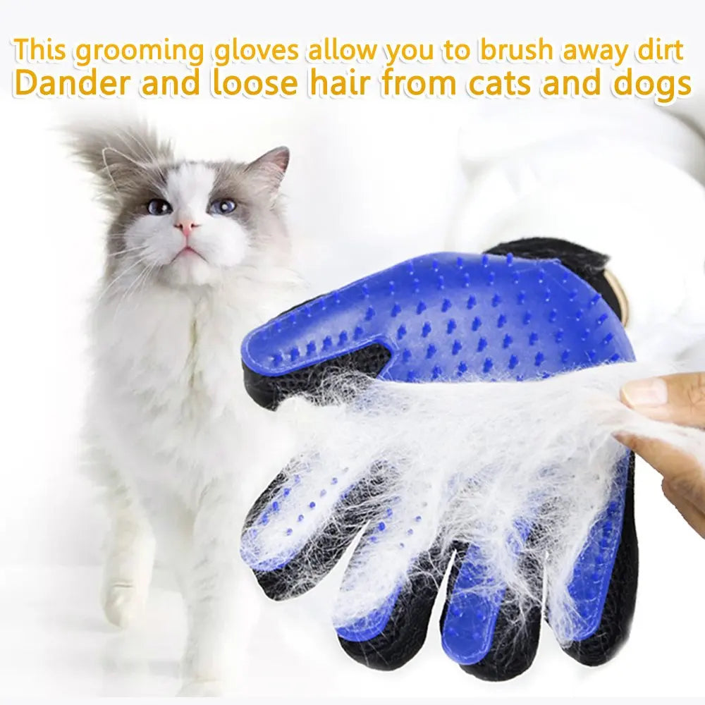 Pet Grooming Massage Mitt – Soft Silicone Massage Glove for Cats and Dogs