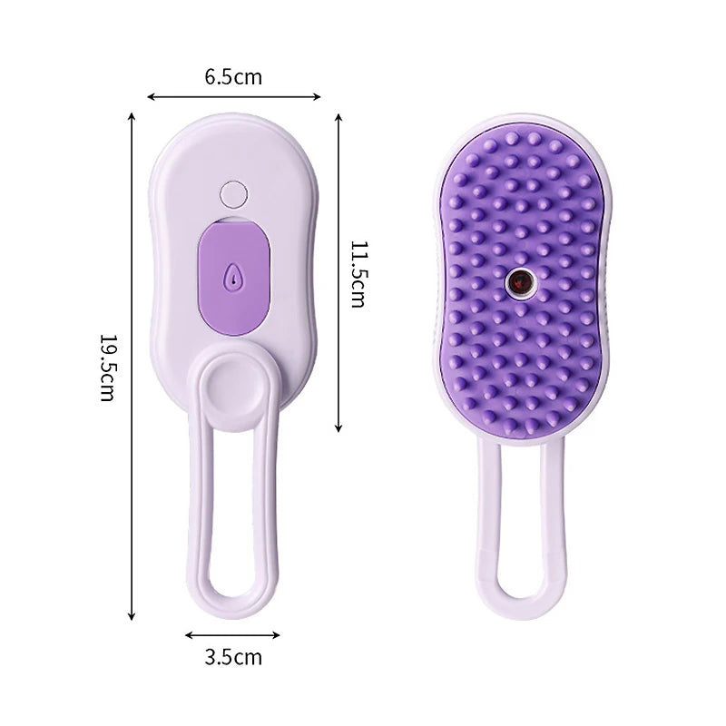 3-in-1 Steamy Pet Brush – Electric Grooming & Hair Removal