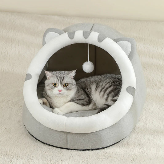 Super Cat Bed – Warm Pet House for Cats & Small Dogs, Cushion & Tent Bed