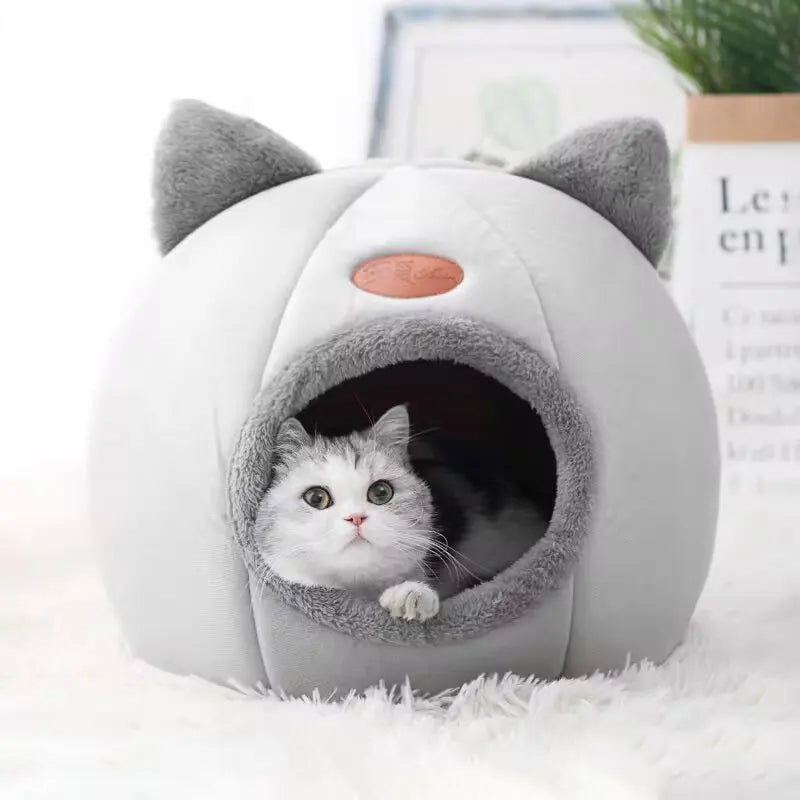 Cozy Cat Cave Bed – Warm & Removable Winter Pet Nest