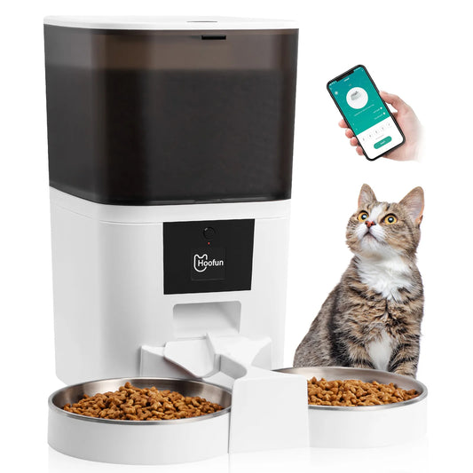 Automatic Pet Feeder – Smart Food Dispenser for Cats & Dogs with Stainless Steel Bowl