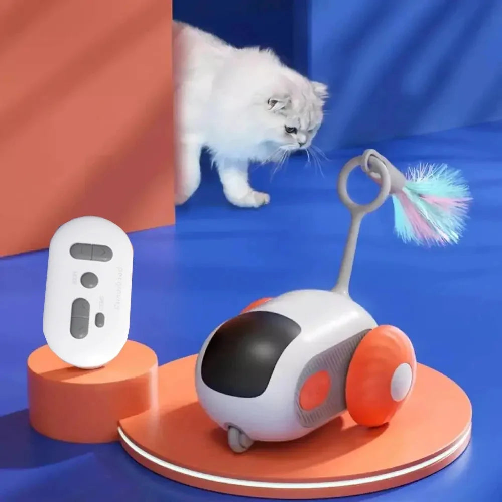 Interactive Smart Cat Toy: Remote-Controlled Moving Car for Cats and Dogs